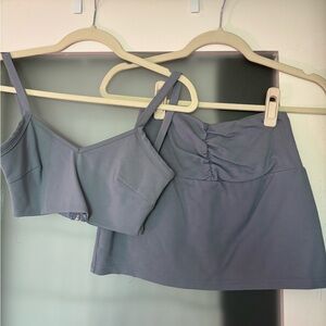 Tiger Mist Matching Skort Set in Blue Steel